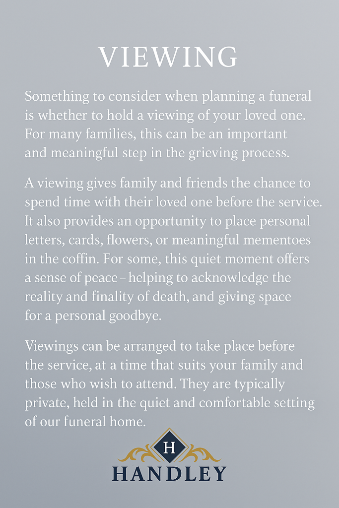 Viewing – Handley Funeral Services